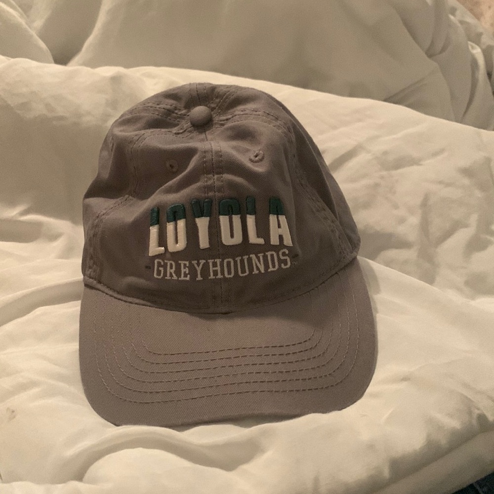 Loyola University Maryland Adjustable Baseball Cap Gray, Green, and White